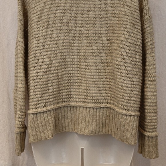 Eileen Fisher Brown Chunky Knit Pullover Sweater 50% Yak 50% Wool LG - Picture 11 of 13